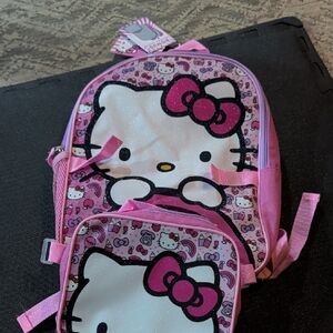 Hello Kitty Backpack With Detachable Lunch Box